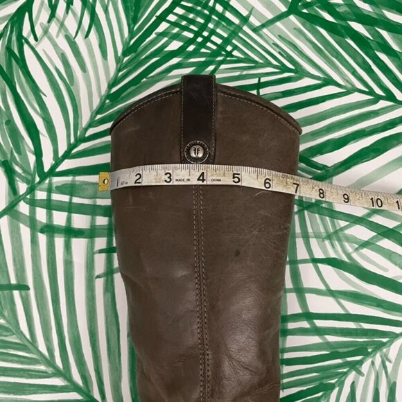 Frye Melissa Button Distressed Leather Knee-High Riding Boots Size 6.5 - Picture 10 of 12